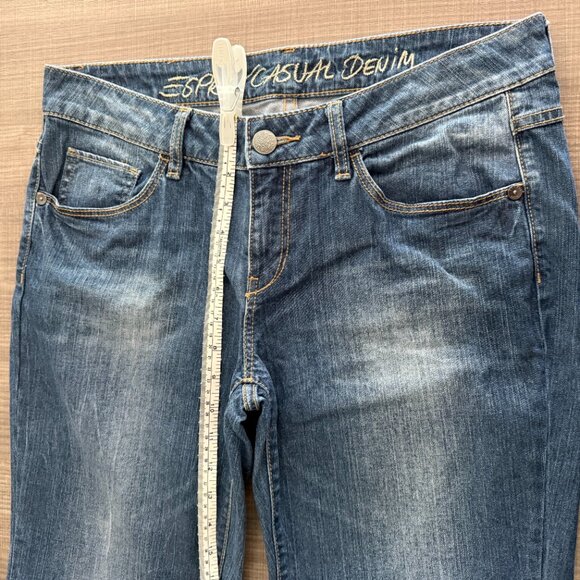 Esprit - Smart Straight Distressed Dark Blue Jeans - Size 32 - Picture 10 of 14